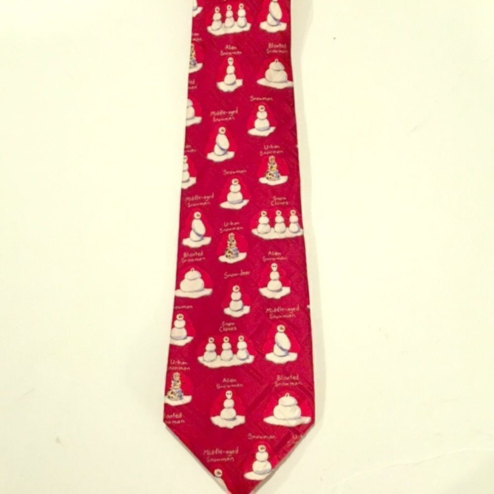 Stylish Snowman Men’s Holiday Tie